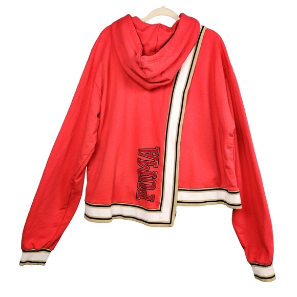 PUMA X JUNE AMBROSE Red High Court Hope Oversized Poncho Hoodie SIZE LARGE - Picture 4 of 16